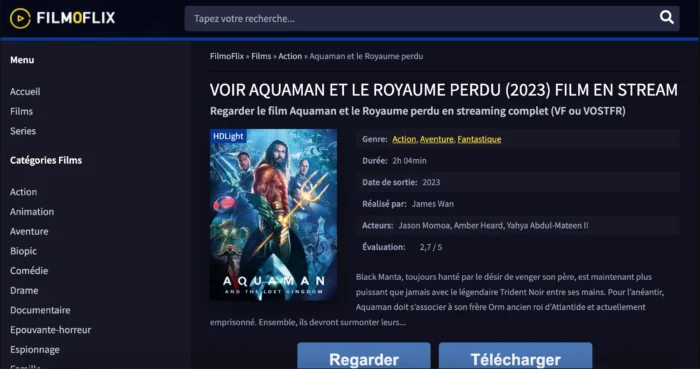 La nouvelle plateforme de Filmoflix