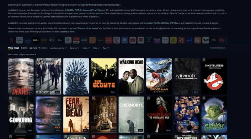 Les sites de streaming