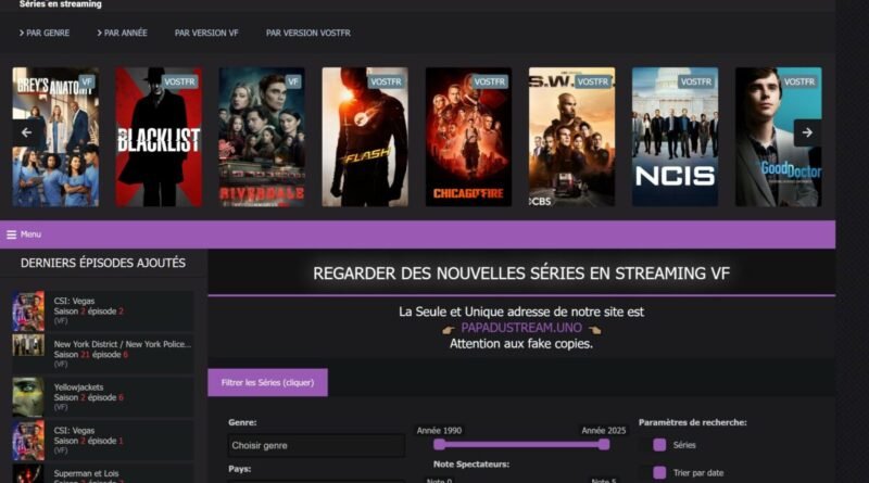 La nouvelle adresse de Papadustreaming